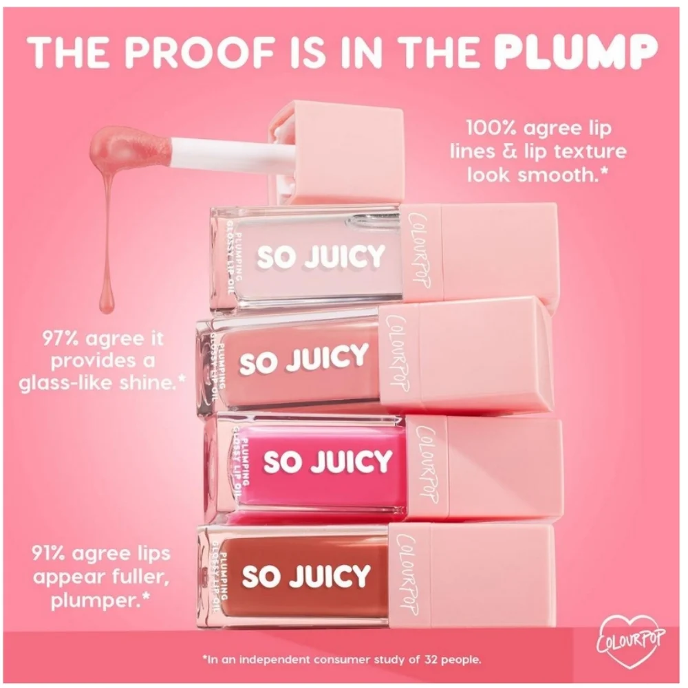 ColourPop So Juicy Plumping Glossy Lip Oil - Shade: It's a Date (Warm Nude) 🆕